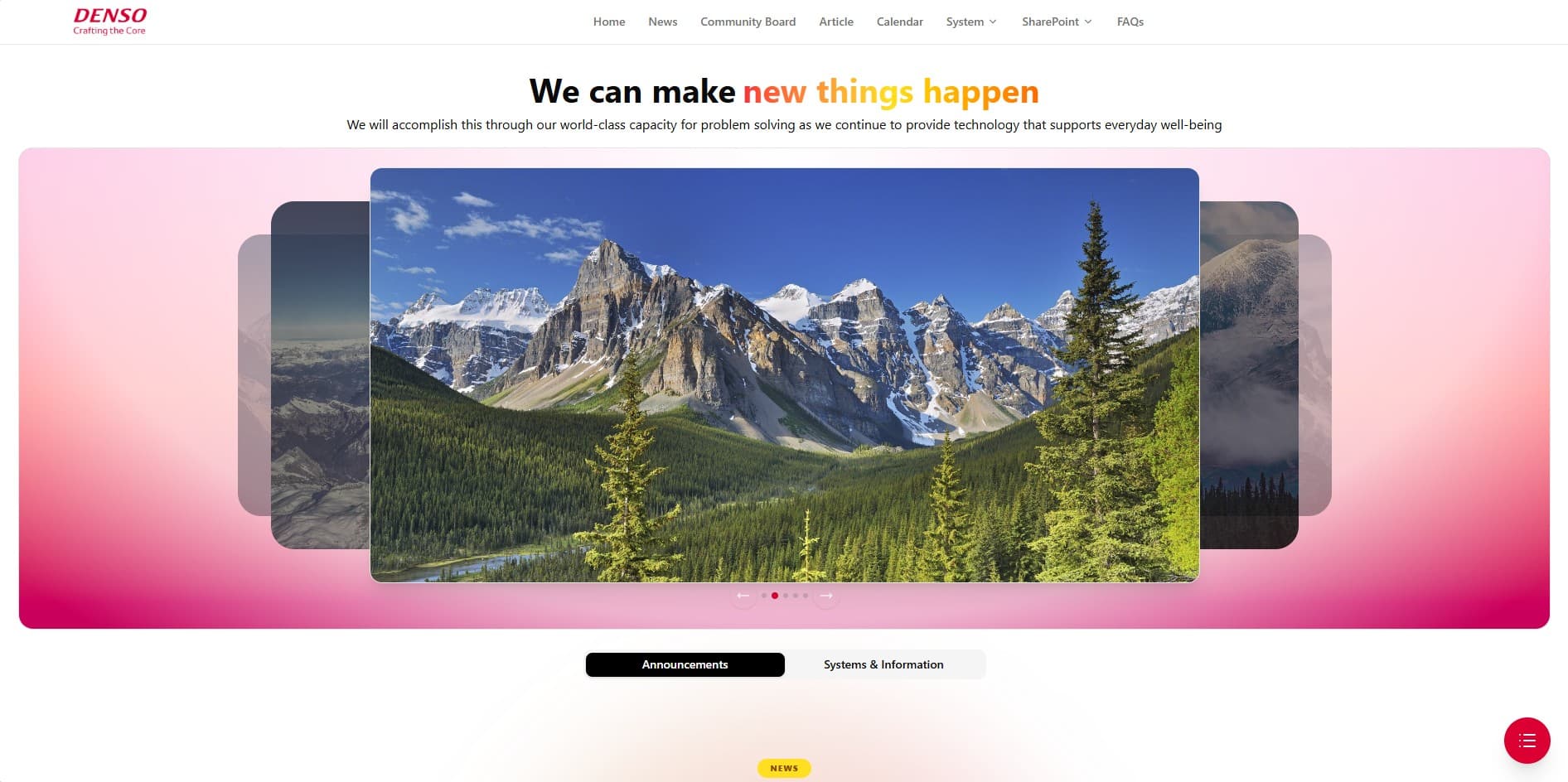 Homepage Redesign Screenshot 01